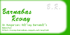 barnabas revay business card